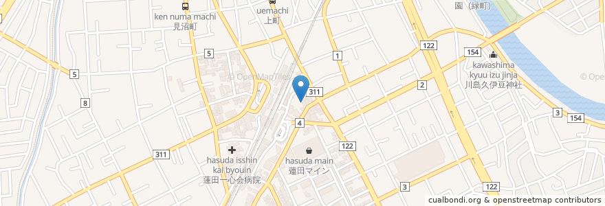 Mapa de ubicacion de バー ペンデュラム en Japon, Préfecture De Saitama, 蓮田市.
