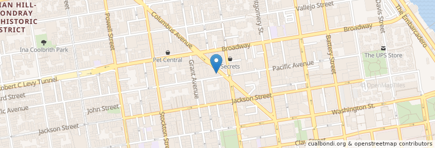 Mapa de ubicacion de Mr. Bing's en الولايات المتّحدة الأمريكيّة, كاليفورنيا, سان فرانسيسكو, سان فرانسيسكو.