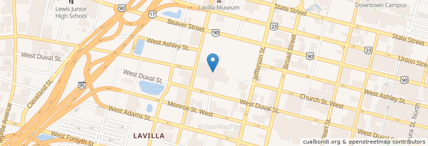 Mapa de ubicacion de Lavilla School of the Arts en Estados Unidos Da América, Flórida, Condado De Duval, Jacksonville.