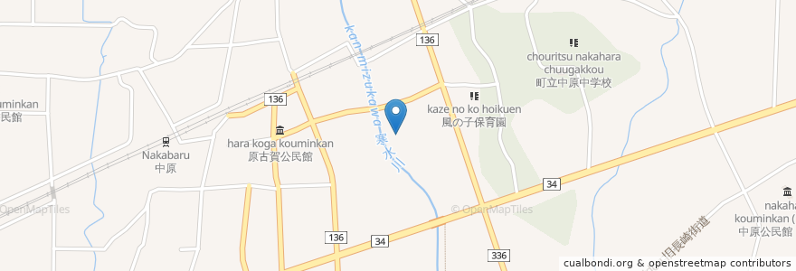 Mapa de ubicacion de みやき町中原体育館 en 日本, 佐贺县, 三养基郡, 三养基町.
