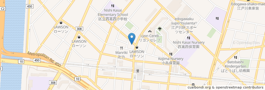 Mapa de ubicacion de やよい軒 en Japan, 東京都, 江戸川区.