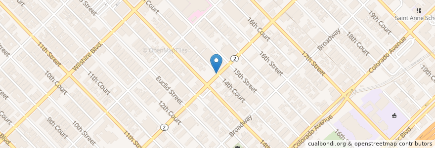 Mapa de ubicacion de The Chestnut Club en United States, California, Los Angeles County.