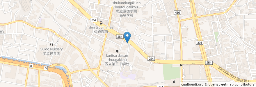 Mapa de ubicacion de よし乃 en اليابان, 東京都, 文京区.