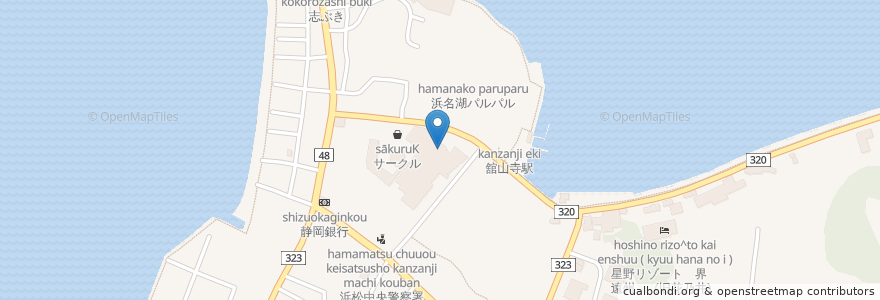Mapa de ubicacion de 華咲の湯 en 日本, 静冈县, 浜松市, 西区.