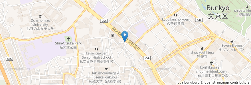 Mapa de ubicacion de ナポリや en Japonya, 東京都, 文京区.