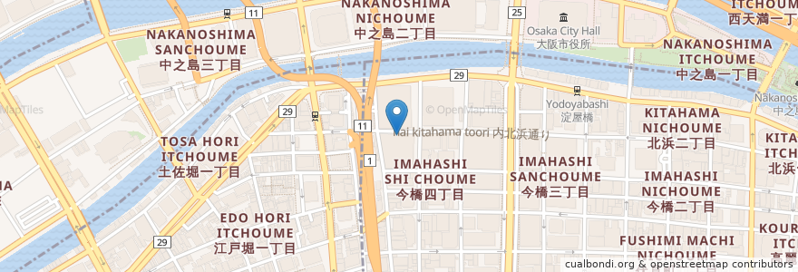 Mapa de ubicacion de Belgian Brasserie Court BARREL en Giappone, Prefettura Di Osaka, 大阪市, 中央区, 北区.