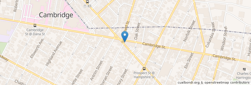 Mapa de ubicacion de Cambridge Savings Bank en 美利坚合众国/美利堅合眾國, 马萨诸塞州 / 麻薩諸塞州 / 麻省, Middlesex County, Cambridge.