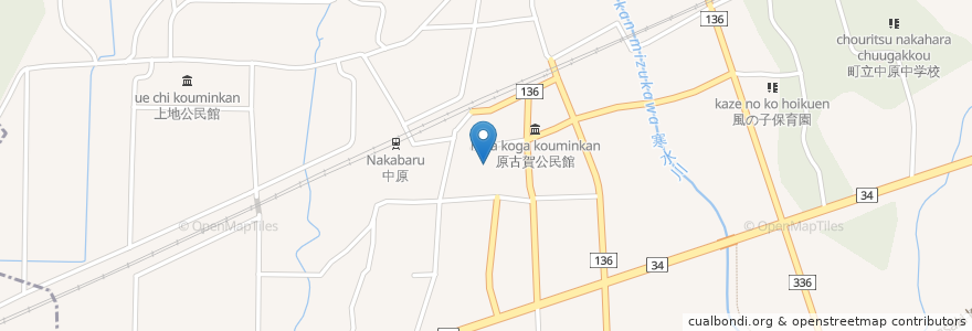 Mapa de ubicacion de みやき町役場中原庁舎 en 日本, 佐賀県, 三養基郡, みやき町.