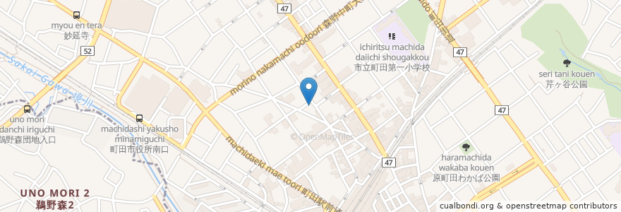 Mapa de ubicacion de 中央労働金庫 町田支店 en ژاپن, 東京都, 町田市.