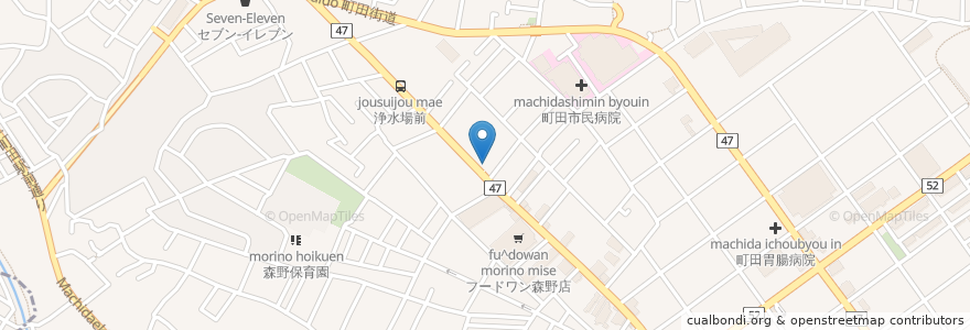Mapa de ubicacion de ながさき歯科 en Japan, 東京都, 町田市.
