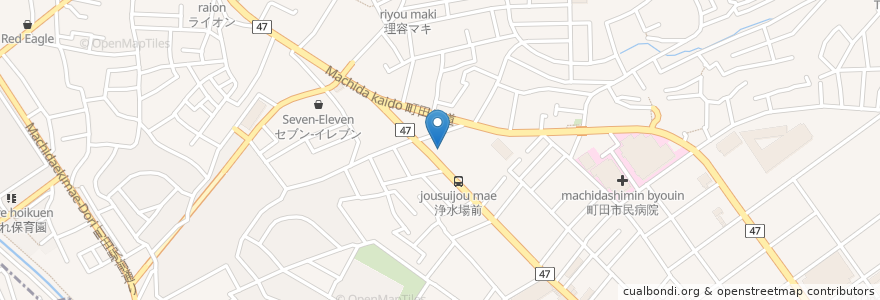 Mapa de ubicacion de おおす歯科医院 en Japão, Tóquio, 町田市.