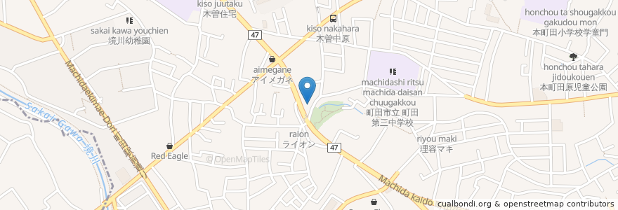 Mapa de ubicacion de あいの耳鼻咽喉科 en Giappone, Tokyo, 町田市.