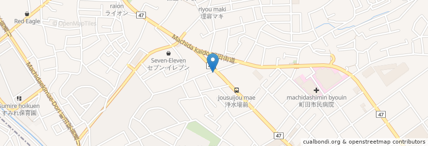 Mapa de ubicacion de 角井ペットクリニック en Japan, 東京都, 町田市.