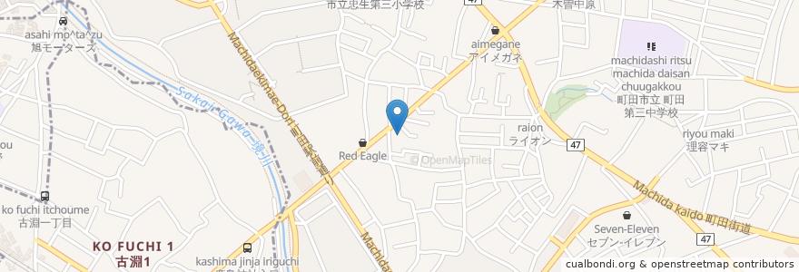 Mapa de ubicacion de 原内科クリニック en Japão, Tóquio, 町田市.