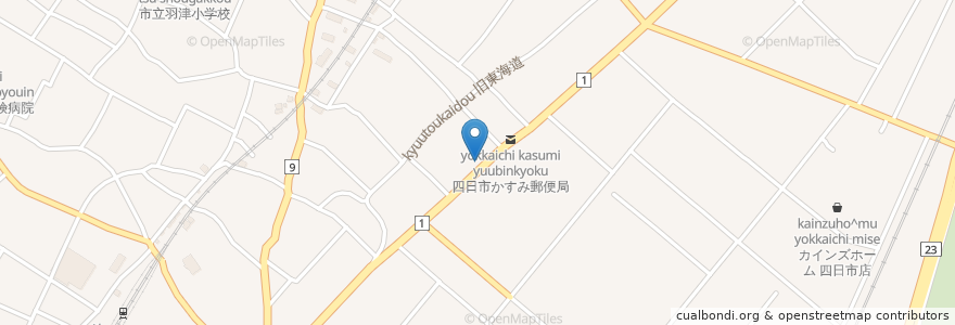Mapa de ubicacion de サイゼリヤ en 日本, 三重県/三重縣, 四日市市.