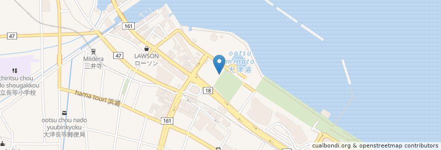 Mapa de ubicacion de 浜側入口 en 日本, 滋賀県/滋賀縣, 大津市.