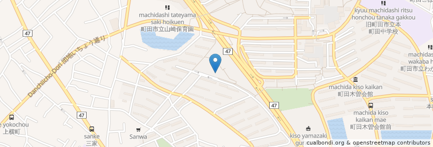 Mapa de ubicacion de 木曽保育園 en ژاپن, 東京都, 町田市.