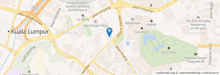 Mapa de ubicacion de Starbucks en Malaisie, Selangor, Kuala Lumpur.