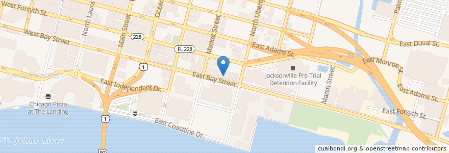 Mapa de ubicacion de Live Bakery and Bar en Vereinigte Staaten Von Amerika, Florida, Duval County, Jacksonville.