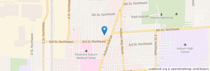 Mapa de ubicacion de Auburn Diagnostic Imaging Services en United States, Washington, Auburn, King County.