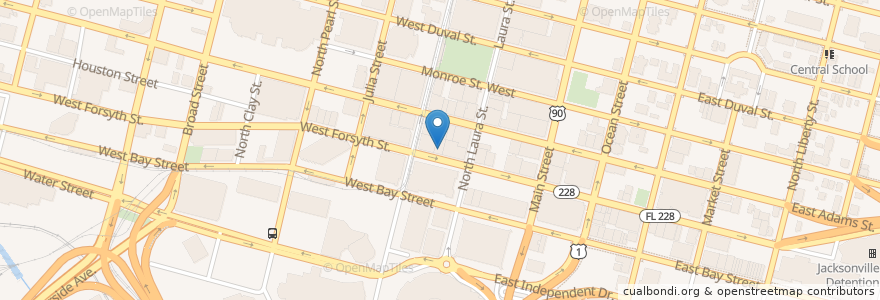 Mapa de ubicacion de Ameris Bank en 미국, 플로리다주, Duval County, 잭슨빌.