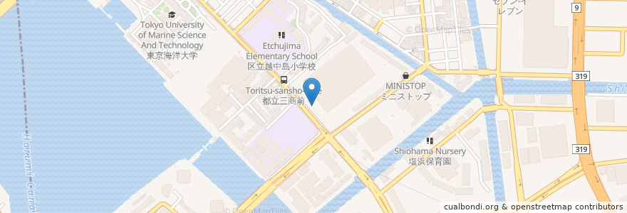 Mapa de ubicacion de 大戸屋 en Japão, Tóquio, 江東区.