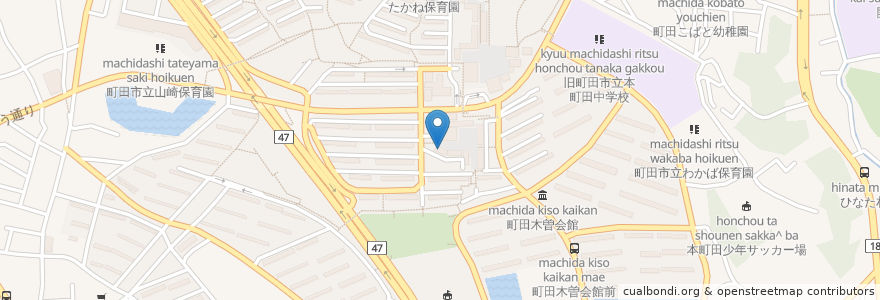 Mapa de ubicacion de 木曽プリデンタルクリニック en Япония, Токио, Матида.