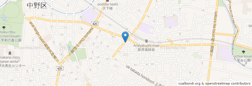 Mapa de ubicacion de 御嘉家゛ en 日本, 東京都, 中野区.