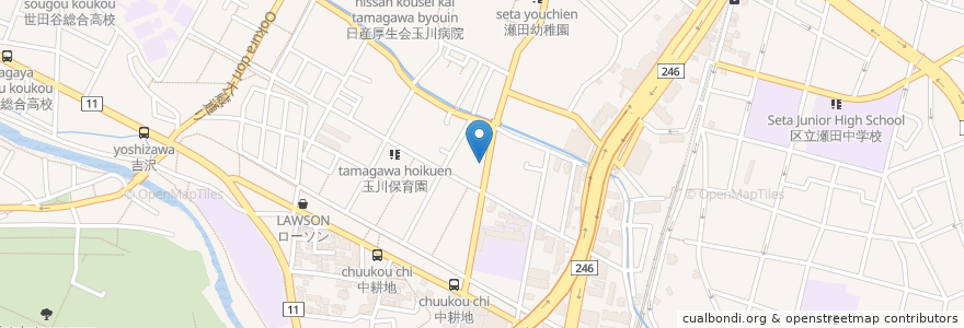 Mapa de ubicacion de スップル en 日本, 东京都/東京都, 世田谷区.