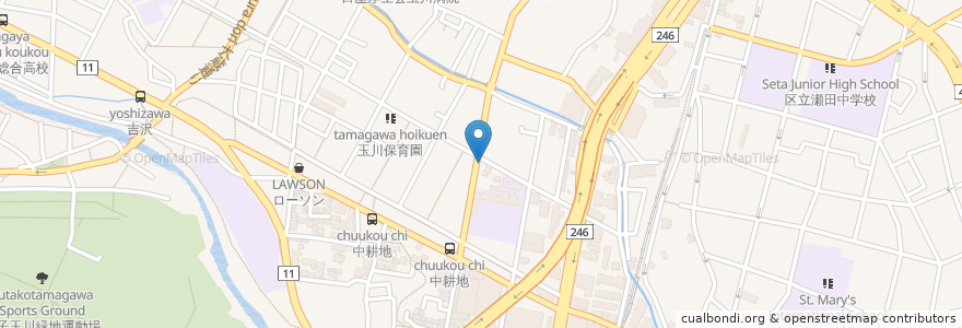 Mapa de ubicacion de 玉川中央歯科クリニック en Japan, Tokio, 世田谷区.