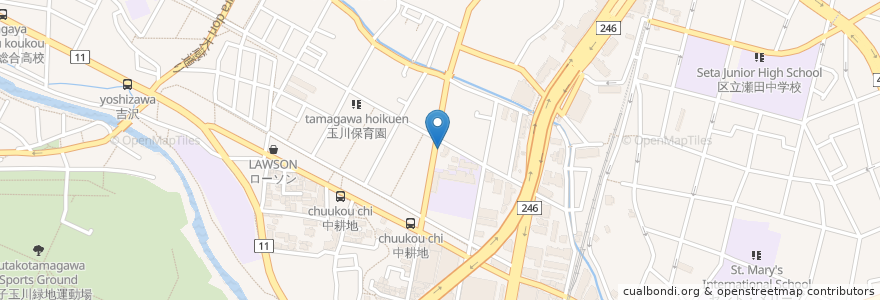 Mapa de ubicacion de かせ皮フ科泌尿器科クリニック en Japon, Tokyo, 世田谷区.