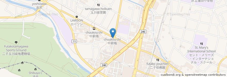 Mapa de ubicacion de 花みずき薬局 en Japan, 東京都, 世田谷区.