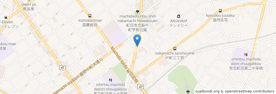 Mapa de ubicacion de 町田シティデンタルクリニック en 일본, 도쿄도, 町田市.