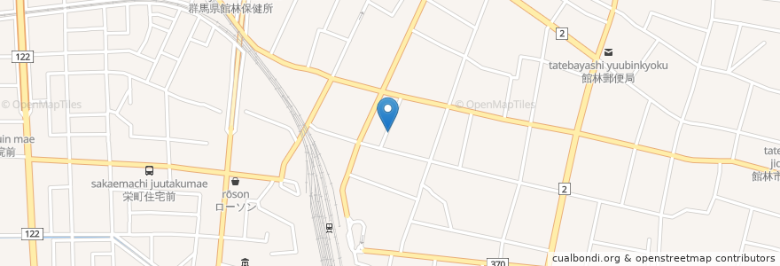 Mapa de ubicacion de 太神宮 en Japón, Prefectura De Gunma, 館林市.