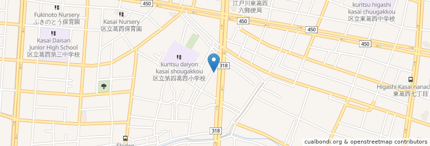 Mapa de ubicacion de 中華レストラン太郎 en Giappone, Tokyo, 江戸川区.
