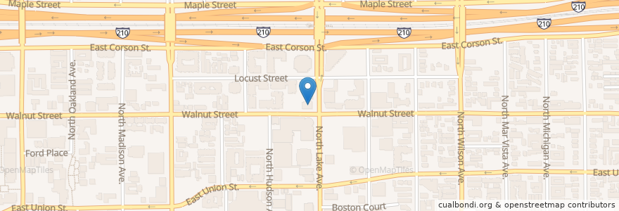 Mapa de ubicacion de Conrad's en United States, California, Los Angeles County, Pasadena.