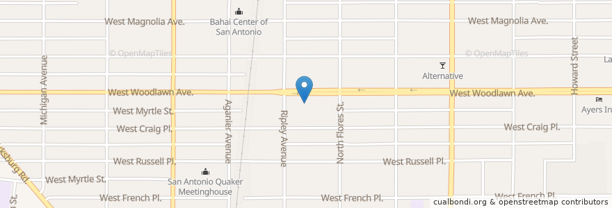 Mapa de ubicacion de St. Francis Nursing Home en États-Unis D'Amérique, Texas, Bexar County, San Antonio.