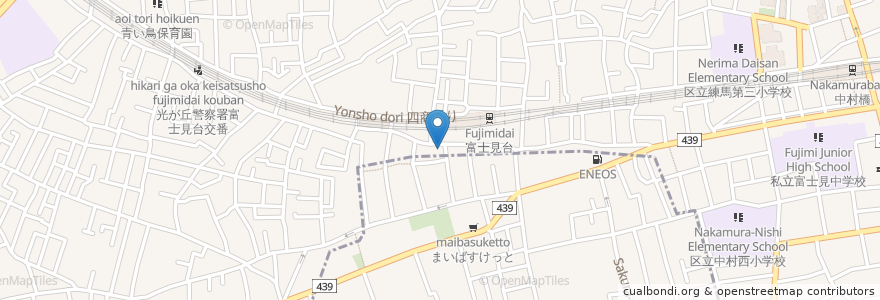 Mapa de ubicacion de おなかの富士見台クリニック en 日本, 東京都, 練馬区.