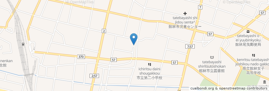 Mapa de ubicacion de Kanayama Shrine en Japan, Gunma Prefecture, Tatebayashi.