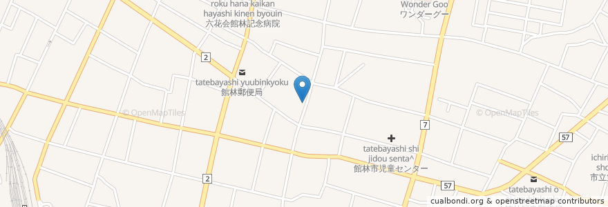 Mapa de ubicacion de 愛宕祠 en 日本, 群馬県, 館林市.