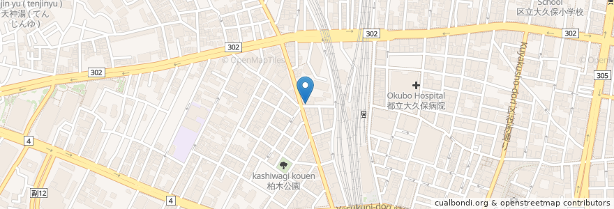 Mapa de ubicacion de ラーメン二郎　新宿小滝橋店 en Jepun, 東京都, 新宿区.