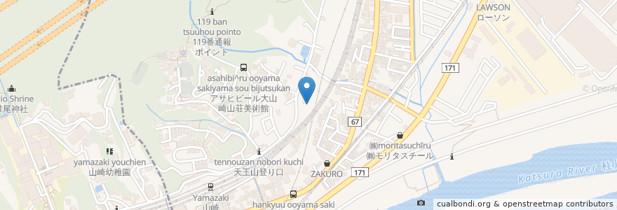 Mapa de ubicacion de カフェいろはうす en Japão, 京都府, 乙訓郡, 大山崎町.