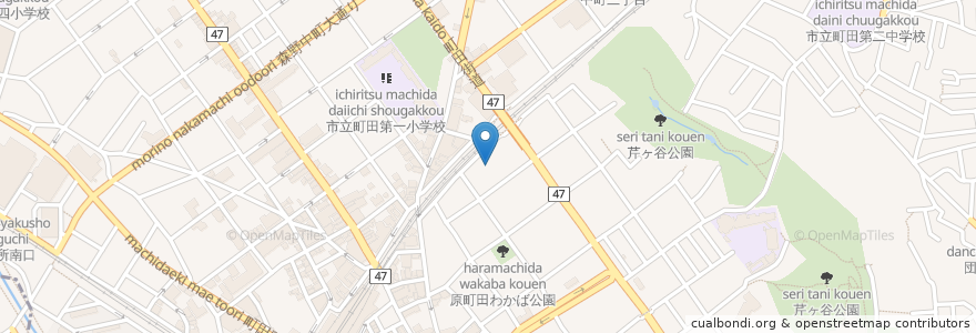 Mapa de ubicacion de 町田製菓専門学校 en اليابان, 東京都, 町田市.