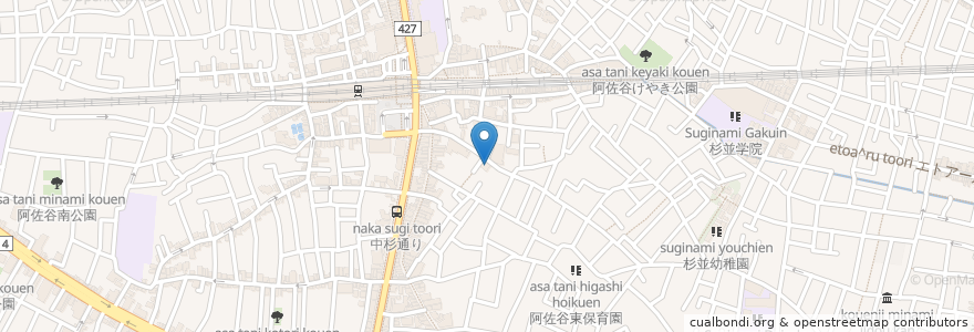 Mapa de ubicacion de 前田家 en اليابان, 東京都, 杉並区.
