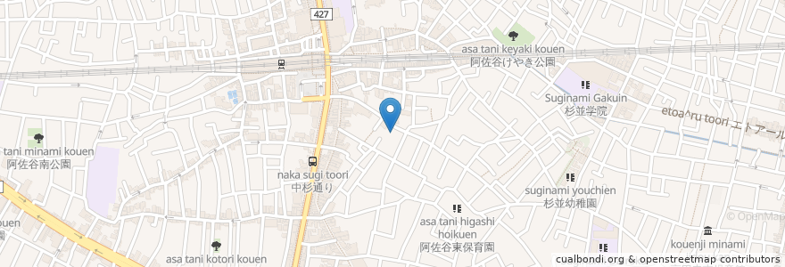 Mapa de ubicacion de きらぼし銀行 en Giappone, Tokyo, 杉並区.