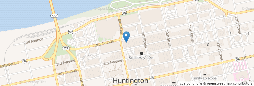 Mapa de ubicacion de Fuel Counter en ایالات متحده آمریکا, ویرجینیای غربی, Huntington, Cabell County.