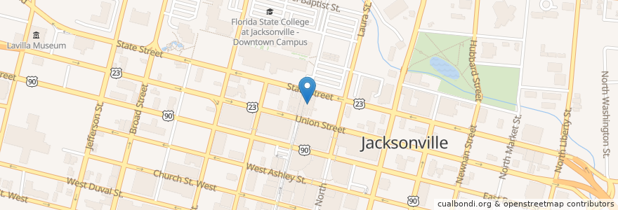 Mapa de ubicacion de Rosa Parks Bays J-T en Estados Unidos Da América, Flórida, Condado De Duval, Jacksonville.