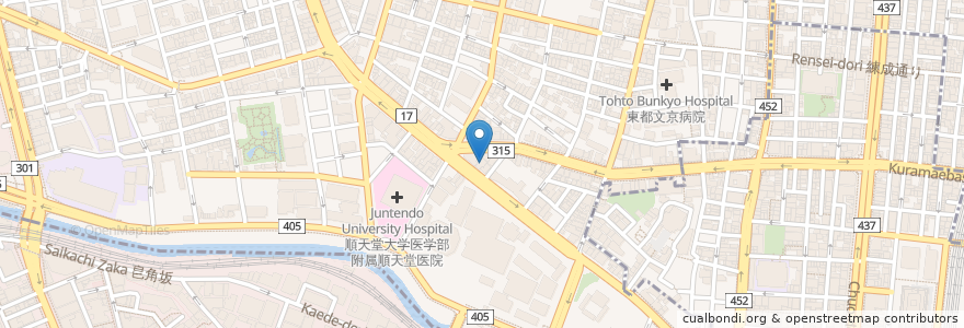 Mapa de ubicacion de 圓満寺 en Япония, Токио, Бункё, Тиёда.