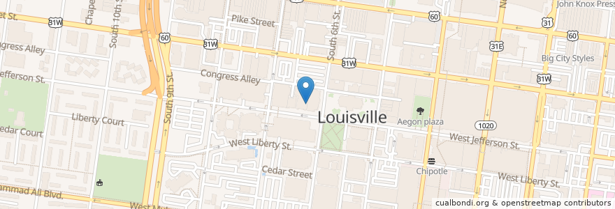 Mapa de ubicacion de Security Check en Verenigde Staten, Kentucky, Jefferson County, Louisville.