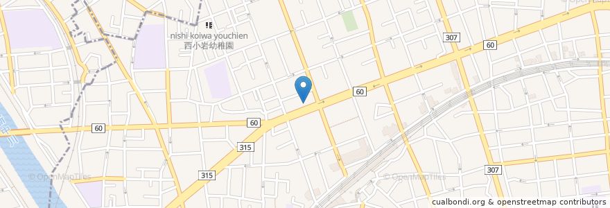 Mapa de ubicacion de ラーメン二郎　小岩店 en Japan, 東京都.